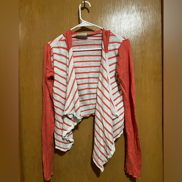 Chaser Sweaters - ***SOLD** Chaser Stripped Open Cardigan size m